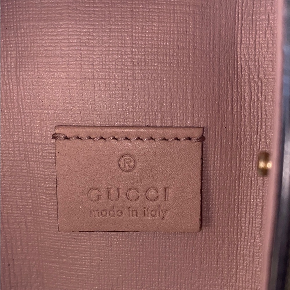 Gucci Cream and Pink GG Monogram key Wallet - Picture 5 of 8